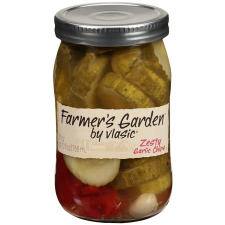(2 Pack) Vlasic Farmer's Garden Zesty Garlic Chips Pickles, 26 fl