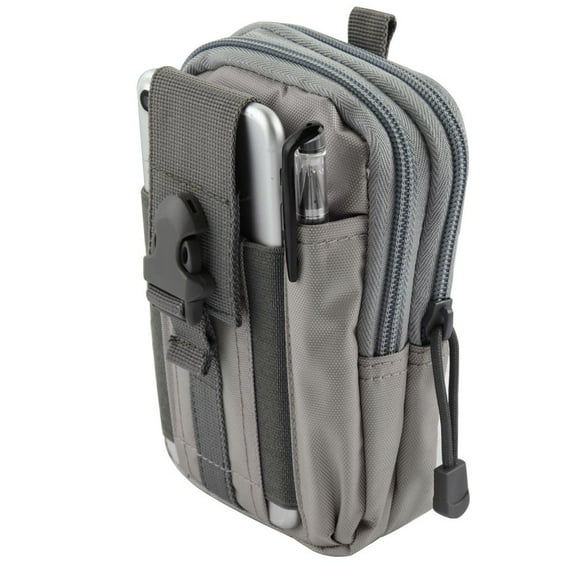 Heavy Duty Sports Waist Pack Pocket Belt for LG Leon, C40, G4, G3 Vigor, G3 mini, G3, Exceed 2, Lucid 3, L90, Volt, L70, Nexus 5, G2, F6, G2, F7, Spirit 4G, L9 (Gray)   MND Mini Stylus