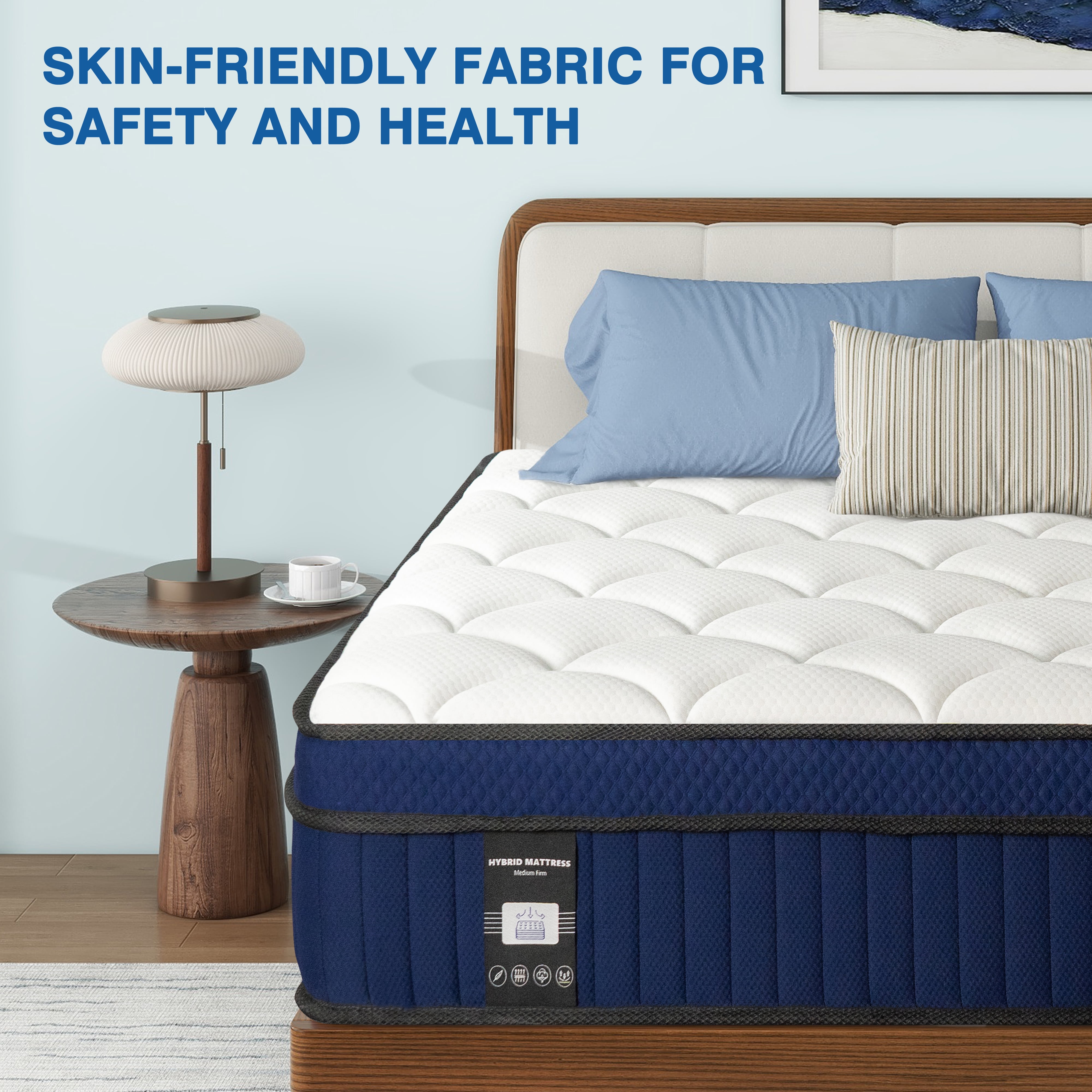 King Mattress, 12" Inch King Size Gel Memory Foam Hybrid Mattress in a Box, Breathable & Comfortable
