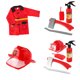 thumbnail image 2 of Conjunto de ropa de sombrero de fuego de juguete de disfraz de bombero para niños FleinngHoz JD709735938, 2 of 7