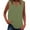 A01 Army Green, variant on Sleeveless V Neck Shirts For Women Solid Colod Classic Elegant Casual Button T Shirts Lightweight Summer Blouses Pullover Outfits Army Green L