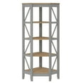 thumbnail image 2 of Wood Corner Bookcase 4 Shelf Corona Gray | Furniture Dash, 2 of 6