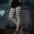 thumbnail image 6 of GERsome Striped Leggings for Women High Waist Tight Pants Womens Halloween Christmas Party Striped Full Ankle Length Tights Size L, 6 of 9
