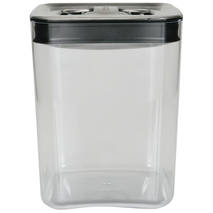Click Clack Cube Food Storage Container with Stainless Steel Lid, 3.5