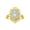 Aquamarine, variant on 14K Yellow Gold Floral Designer Ring with 6x4 MM Oval Pink Ice & Sparkling Diamonds - Birthstone Jewelry for Women -Size 5
