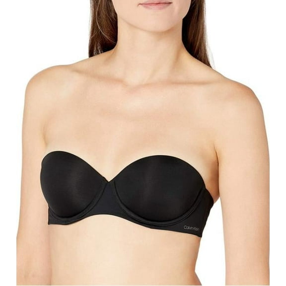 Calvin Klein Perfectly Fit Strapless Push Up Bra QF5677 Color: Black Size: 34 D