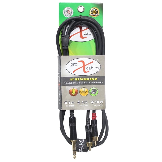 Cable de Audio ProX XC-SYR05 1.5 m TRS a Doble RCA