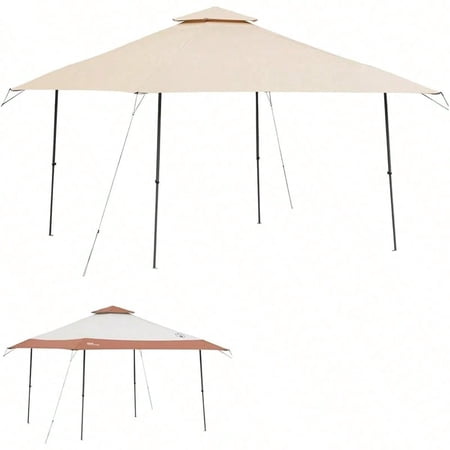 Custom Fit Replacement Canopy Top Cover Compatible with The Coleman 2000004407, 2000035727 13 x 13 Two Tiered Tent Eaved Shelter - Upgraded Performance RIPLOCK 350 Fabric- Beige