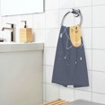 thumbnail image 3 of Yayeee 100% Cotton Hand Towels for Bathroom 16" x 28" Soft Absorbent Kitchen Towel, Orange Cat Planet, 3 of 7