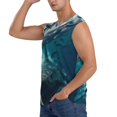 thumbnail image 3 of Pofeuu Airplane Shark Print Men's Muscle T-Shirt, Sleeveless, Muscle Tank, Classic Muscle Tee Top For Men Casual Sleeveless Muscle T-Shirt Trendy Clothes-XX-Large, 3 of 7