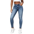 thumbnail image 2 of ClodeEU Women High Waist Skinny Ankle Jeans,Slim Fit Stretch Denim Jeggings with Pockets Blue,Women's Plus L, 2 of 7