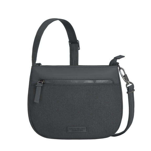 Travelon Metro Anti-Theft Saddle Crossbody, Gray Heather