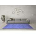 thumbnail image 3 of Ahgly Company Machine Washable Indoor Rectangle Oriental Blue Industrial Area Rugs, 6' x 9', 3 of 4