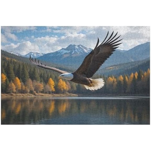 Eagle Wildlife 500 Piece Jigsaw Puzzle for Adults, Nature Artwork, 20.5 x 15 IN