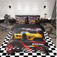thumbnail image 3 of Manfei Speed Sport Bed in a Bag Twin size, Racing Car Bed Set, Teenager Boys Girls Reversible Bedding Twin Size, Lightweight Bedroom Decoration, 7pcs, 3 of 7