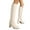 Beige, variant on Fall Winter Knee High Boots Women High Block Heel Pointed Toe Leather Zipper Over the Knee Dress Booties