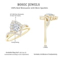 thumbnail image 6 of Rosec Jewels Pear Shape Moissanite Engagement Ring for Women - 5X7 mm Pear Shape - D-VS1 Quality - V Shape Ring - with Jewelry Box, 10K Yellow Gold, US 11.50, 6 of 7