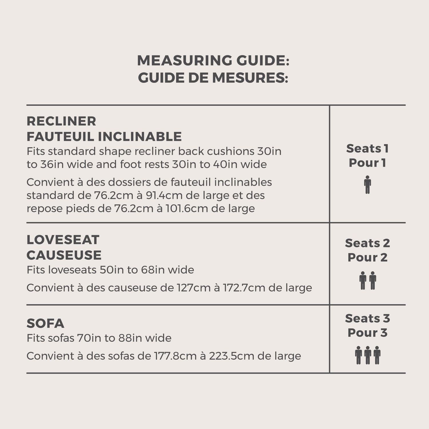 Housse de fauteuil inclinable extensible douce Soft Touch SmartFit, lavable à la machine charbon