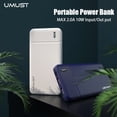 thumbnail image 3 of UMUST 10000mAh Power Bank High Capacity Dual USB 2A Fast Battery Charger， Backup Charger for iPhone 14/13/12,Android Samsung Galaxy Pixel Nexus, 3 of 9