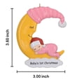 thumbnail image 4 of 2024 Baby Shower Present Maxora Personalized Ornaments Customized Christmas Ornament Baby Moon/Pink Free Customize, 4 of 7