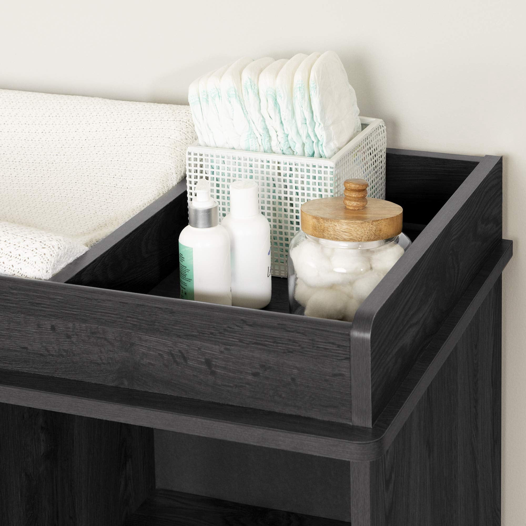 South Shore Tassio Changing Table, Gray Oak