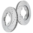 thumbnail image 2 of Detroit Axle - Front Drilled Brake Rotors for 1990-1997 Honda Accord 1997 Acura CL: 10.24" Rotor, 2 of 8