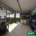 thumbnail image 5 of Clouddwell 10ft x 8ft Heavy-Duty Metal Storage Shed with 3 Doors, Lockable Lean-To Design, Weatherproof for Garden & Tools (Black), 5 of 9