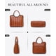 thumbnail image 5 of rofozzi Bolsos de cuero vegano para mujer, bolso mediano para tableta de 11 pulgadas, bolso de mano para oficina y viajes, bolso bandolera, 5 of 5