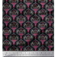 thumbnail image 1 of Soimoi Velvet Fabric Moroccan Damask Printed Fabric 1 Yard 58 Inch Wide, 1 of 3