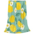 thumbnail image 2 of Bingfone Lemons Chamomile Flowers And Leaves Print Flannel Fleece Blanket Throw Blanket For Bed,Sofa,Couch,Travel,Camping(40"X30"), 2 of 9