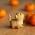 thumbnail image 2 of Tiny Cute Wooden Cat,Cute Animal Figurine Cat Ornament,Handmade Wood Carved Cat Sculpture Statue,Miniature Cat Figurine Crafts, 2 of 12