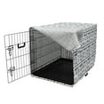 thumbnail image 3 of Tribal Dog Crate Cover, Horizontally Arranged Triangles Dots and Half Circles, Easy to Use Pet Kennel Cover for Medium Large Dogs, 35" x 23" x 27", Multicolor, by Ambesonne, 3 of 6