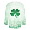 thumbnail image 3 of Wancir Chemises pour Hommes en Liquidation Imprimé de la Saint-Patrick Col Rond Mode Décontractée Manches Courtes Trois-Quarts, 3 of 4