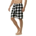 thumbnail image 2 of YOTMKGDO Pajama Pants, Mens Shorts, Mens Summer Simple Plaid Elastic Waist Flannel Shorts Home Pants Pajamas Christmas Pajamas, White S, 2 of 9