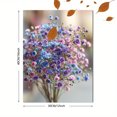 thumbnail image 3 of Delicate Blue and Pink Floral Canvas Print, for Living Room, Office, Hotel Decor, 3 of 8