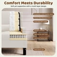 thumbnail image 5 of Aprafie Ergonomic Wingback Chair, 20.7" High Back Accent Chair with Ultra-Thick Cushion, Solid Wood Arms & Legs for Living Room, Bedroom, Reading Nook, White, 5 of 7