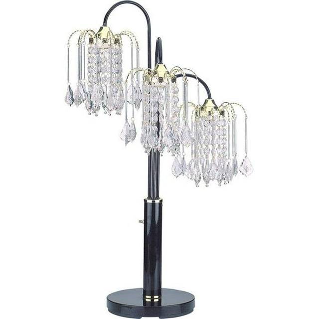 Lampe de Table en Laiton Poli de 34 Po - Noir