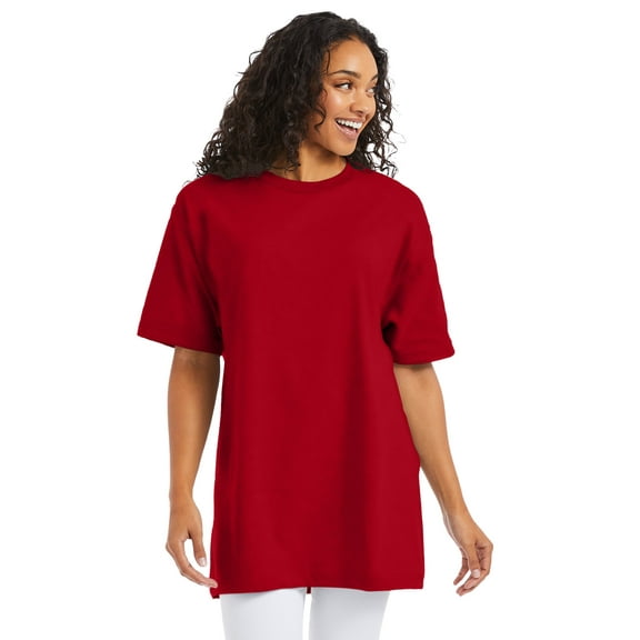 Hanes Beefy-T Men's Heavyweight Cotton T-Shirt (Big & Tall Sizes) Deep Red 4XT