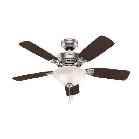 Hunter 44 Caraway Brushed Nickel Ceiling Fan With Light Kit