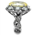 thumbnail image 4 of Luxe Jewelry Designs Women's Stainless Steel Ring with Citrine Yellow and Clear CZ Stones - Size 6, 4 of 4