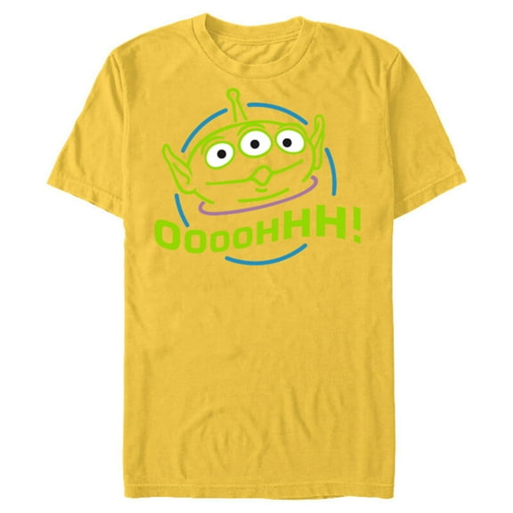 Disney Pixar Toy Story Alien T-Shirt- Short Sleeve Blended T-Shirt for Adults - Customized-Yellow