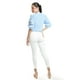 thumbnail image 3 of Blusa escote con lazos Roman Fashion /Juvenil, 6944 (Azul claro) azul cielo M, 3 of 6