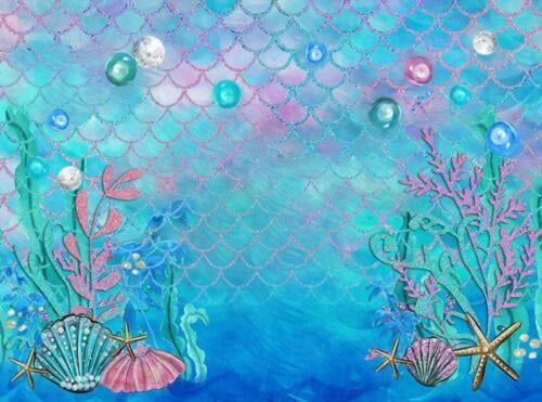 Little Mermaid Birthday Party Photo Booth Backdrop Fishes Under The Sea Princess Walmart Canada