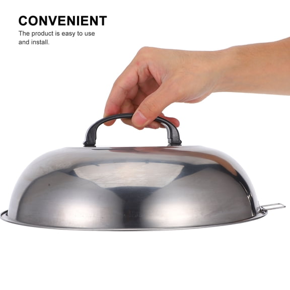 KALLORY Large Stainless Steel Pot Lid Arch Shape 1 Set Cover for Restaurant Hotel Kitchen Use