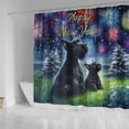 thumbnail image 4 of Happy New Year Scottish Terrier Family Cheer Winter Midnight Firework Shower Curtain Scottie Dog Lover Gifts Waterproof Bathroom Bathtub Curtain - 02025, 4 of 5