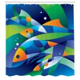 thumbnail image 3 of Ambesonne Abstract Art Shower Curtain, Fishes Underwater, 69"Wx75"L, Multicolor, 3 of 5