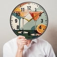 thumbnail image 6 of Yayeee Wall Clock Battery Operated 9.5" Silent Quartz Non-Ticking for Living Room Decor, Mid Century Orange Juice, 6 of 8