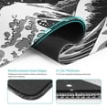 thumbnail image 6 of Japanese Style Desk Mouse Mat Large Minimalist Pad Non-Slip Base 35.4x15.7" Black and White Waves, 6 of 7