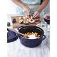 thumbnail image 4 of Staub Cast Iron 5.5-qt Round Cocotte - Dark Blue, 4 of 10