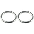 thumbnail image 6 of 2pcs Metal Rings Seamless 304 Stainless Steel Rust Ring Steel Ring Welded O-Rings Circle Ring Round Ring 45X6MM, 6 of 8